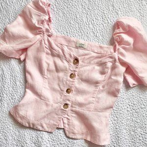 Wilfred Janine Pale Pink Button Up Blouse